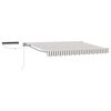 vidaXL Auvent r&eacute;tractable &eacute;lectrique Gris clair et blanc 3 x 2,5 m