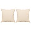 vidaXL Canap&eacute; 2 places avec oreillers beige 120 cm tissu microfibre