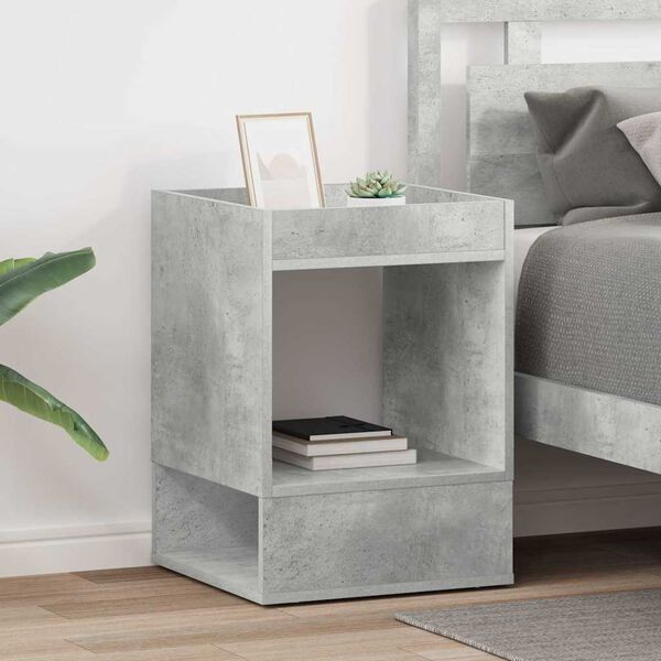 vidaXL Table d'appoint 2 pcs Gris b&eacute;ton 40 x 40 x 56 cm