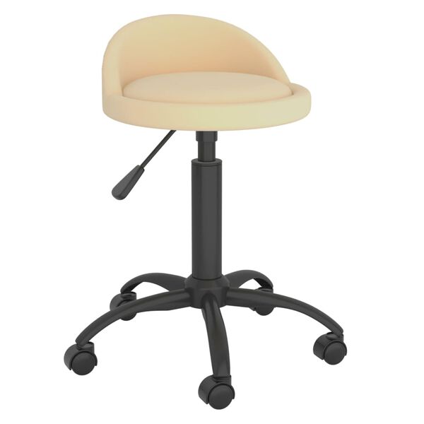 vidaXL Chaises &agrave; manger pivotantes lot de 4 Cr&egrave;me Velours