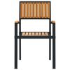 vidaXL Chaise empilable 2 pcs Marron 56 x 57 x 87 cm