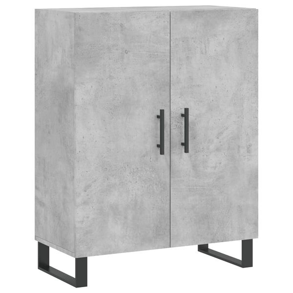 vidaXL Buffet gris b&eacute;ton 69,5x34x90 cm bois d'ing&eacute;nierie