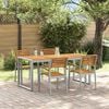 vidaXL Ensemble de salle à manger pour jardin 5 pcs Gris