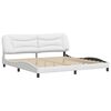 vidaXL Cadre de lit sans matelas Hvar blanc 200x200 cm similicuir