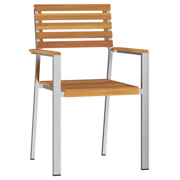 vidaXL Chaise de jardin 4 pcs Huile Naturelle Bois d'Acacia Massif