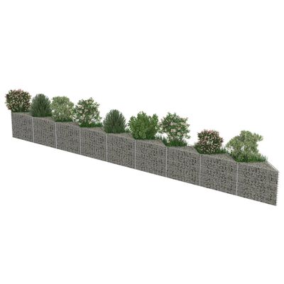 vidaXL Mur de gabion Acier galvanisé 630x30x50 cm