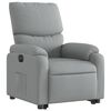 vidaXL Fauteuil inclinable électrique gris clair tissu