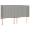 vidaXL Sommier &agrave; lattes de lit matelas LED Gris clair 180x200 cm Tissu