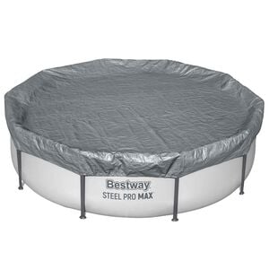 Bestway Couverture de piscine &Oslash;3,05 m Rond Polyester Gris