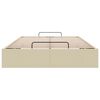 vidaXL Cadre de lit ottoman sans matelas cr&egrave;me 120x200 cm tissu
