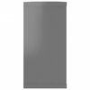 vidaXL &Eacute;tag&egrave;res cube murales 2 pcs Gris brillant 100x15x30 cm