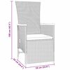 vidaXL Ensemble de salle &agrave; manger pour jardin 5 pcs Beige polyrotin