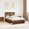 vidaXL Cadre de lit Bois ancien 120 x 190 cm Bois de pin massif