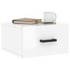 vidaXL Tables de chevet murales 2 pcs blanc brillant 35x35x20 cm