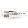 vidaXL Cadre de lit sans matelas blanc bois de pin massif
