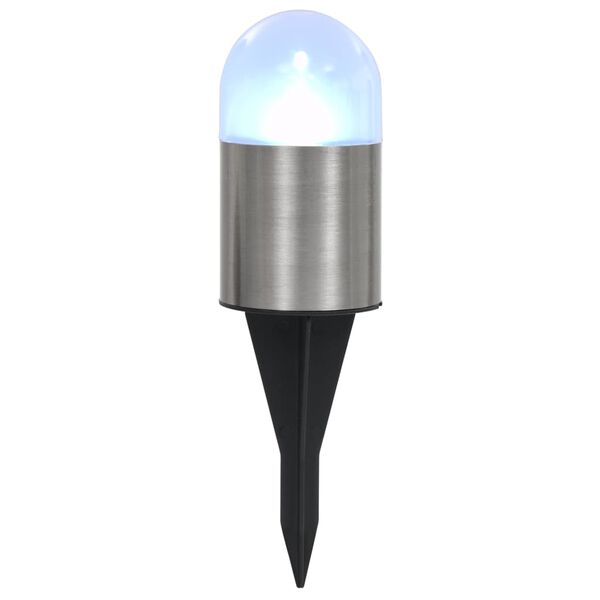 vidaXL Lampe solaire au sol 12 pcs Lumi&egrave;res LED blanches