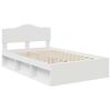 vidaXL Cadre de lit Blanc 120 x 190 cm Bois de pin massif