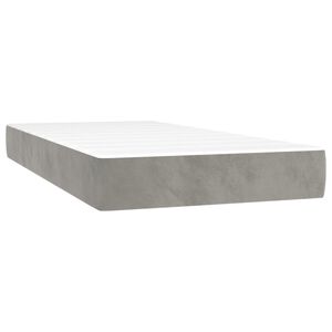 vidaXL Matelas de lit &agrave; ressorts ensach&eacute;s fermet&eacute; moyenne Gris clair 80x200x20 cm