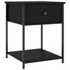 vidaXL Tables de chevet 2 pcs noir 44x45x58 cm bois d&rsquo;ing&eacute;nierie