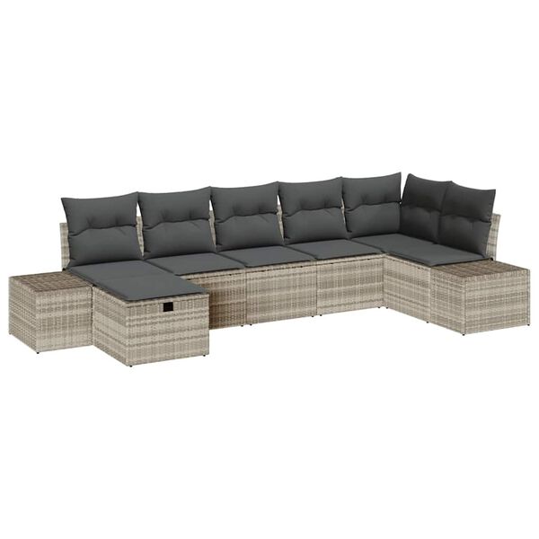 vidaXL Ensemble de Canap&eacute;s avec coussin 8 pcs polyrotin