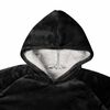 vidaXL Sweat &agrave; capuche couverture Noir L Polaire et flanelle