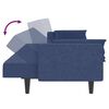 vidaXL Canap&eacute;-lit &agrave; 2 places avec deux oreillers bleu tissu