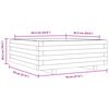vidaXL Jardini&egrave;re 70x70x26,5 cm bois massif douglas