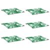 vidaXL Coussins de chaise lot de 6 motif de feuilles 50x50x4 cm tissu