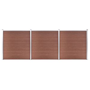 vidaXL Cl&ocirc;ture de jardin WPC 526x186 cm Marron