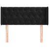 vidaXL T&ecirc;te de lit avec oreilles Noir 103x16x78/88 cm Velours