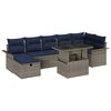 vidaXL Ensemble de canap&eacute; de jardin 8 pc Gris polyrotin