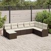 vidaXL Ensemble de canap&eacute; de jardin 8 pcs Marron Poly rotin