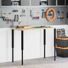 vidaXL Cadres d'&eacute;tabli r&eacute;glables 2 pcs M&eacute;tal 55x(69-95,5) cm Noir