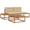 vidaXL Ensemble de canap&eacute;s d'ext&eacute;rieur 3 Pi&egrave;ce Naturel et Beige