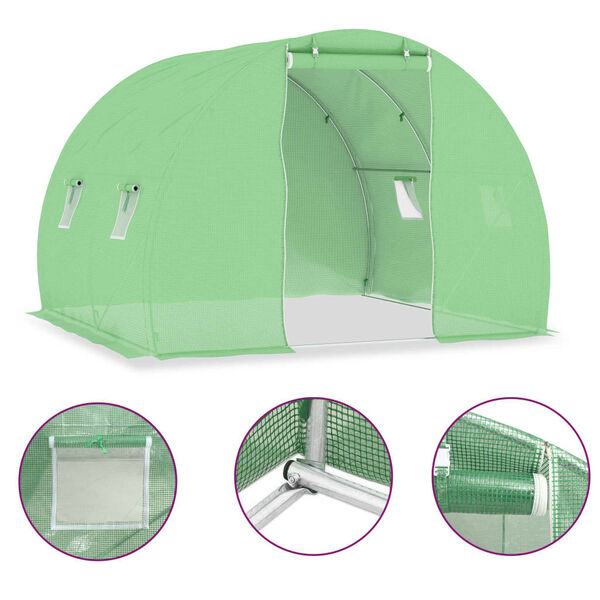 vidaXL Serre 6 m&sup2; 3x2x2 m