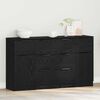 vidaXL Buffet avec tiroir 3 pcs Ch&ecirc;ne noir Bois d'ing&eacute;nierie