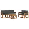 vidaXL Ensemble de canap&eacute;s d'ext&eacute;rieur 6 pc Naturel et Anthracite