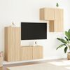 vidaXL Unit&eacute;s murales TV 4 pcs ch&ecirc;ne sonoma bois d'ing&eacute;nierie
