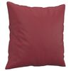 vidaXL Canap&eacute; 2 places avec oreillers bordeaux 140 cm similicuir