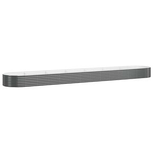 vidaXL Lit sur&eacute;lev&eacute; de jardin Acier galvanis&eacute; Anthracite