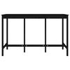 vidaXL Table de bar Noir 180x80x110 cm Bois massif de pin