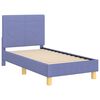 vidaXL Cadre de lit pour tout-petit avec t&ecirc;te de lit Bleu denim tissu