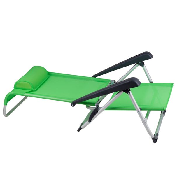 Bo-Camp Chaise de plage Aluminium Vert