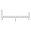 vidaXL Cadre de lit sans matelas blanc bois de pin massif 90x200 cm