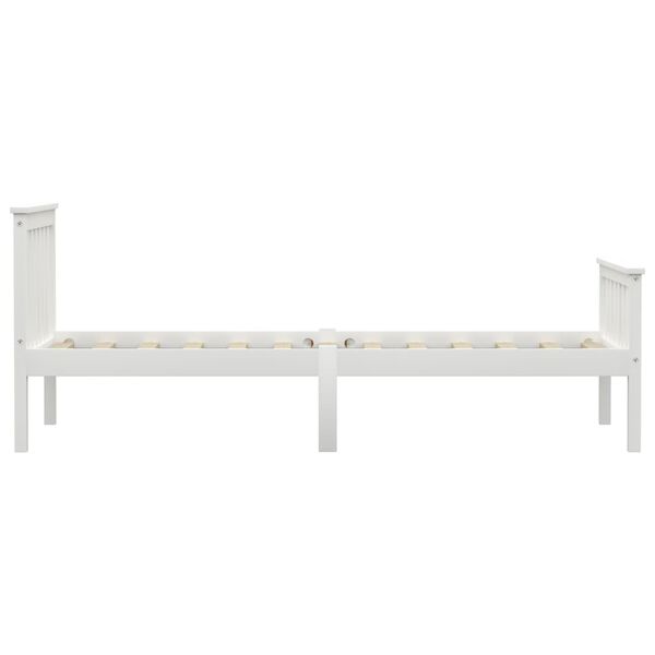 vidaXL Cadre de lit sans matelas blanc bois de pin massif 90x200 cm