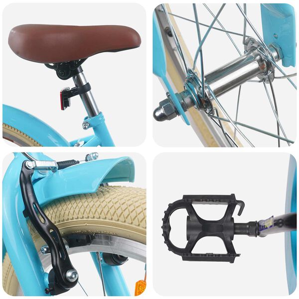 vidaXL V&eacute;lo pour Enfants 18 Pouces pour les 5-7 ans Bleu clair