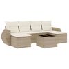 vidaXL Salon de jardin avec coussins 7 pcs beige r&eacute;sine tress&eacute;e