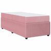 vidaXL Cadre de lit avec matelas Rose 80 x 200 cm tissu