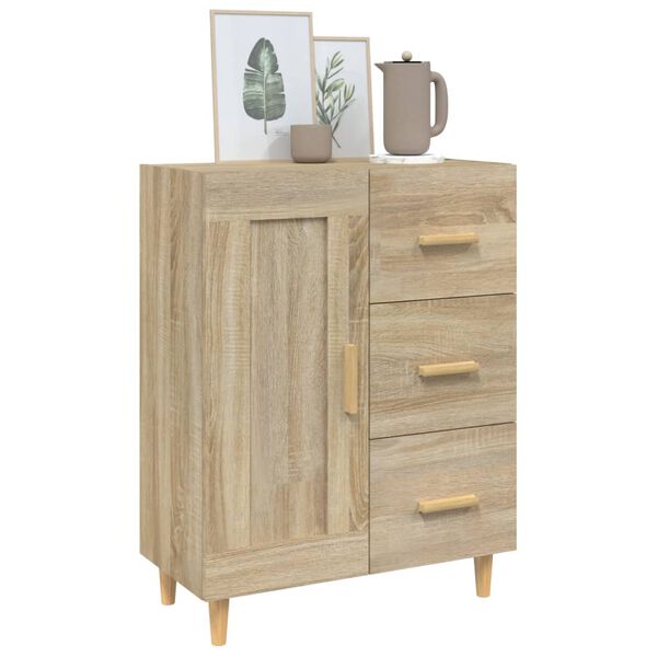 vidaXL Buffet Ch&ecirc;ne sonoma 69,5x34x90 cm Bois d'ing&eacute;nierie