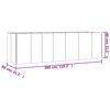 vidaXL Lit sur&eacute;lev&eacute; de jardin 280x80x80 cm acier corten